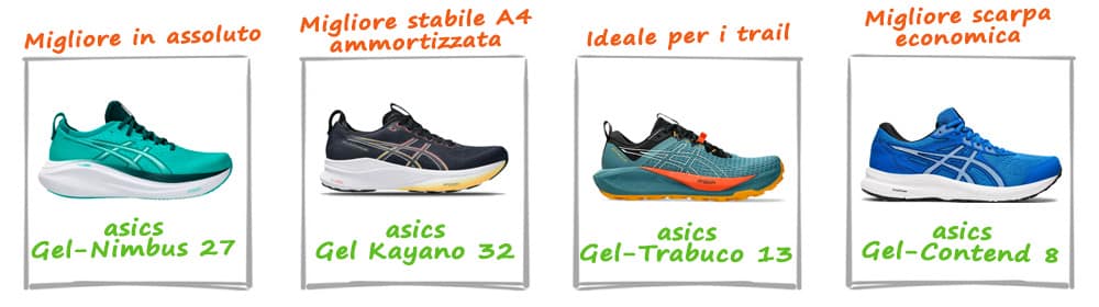 migliori scarpe running asics 2025