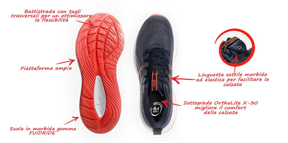 scarpa per correre uomo donna gel cumulus 27 scarpa per correre uomo donna gel cumulus 27