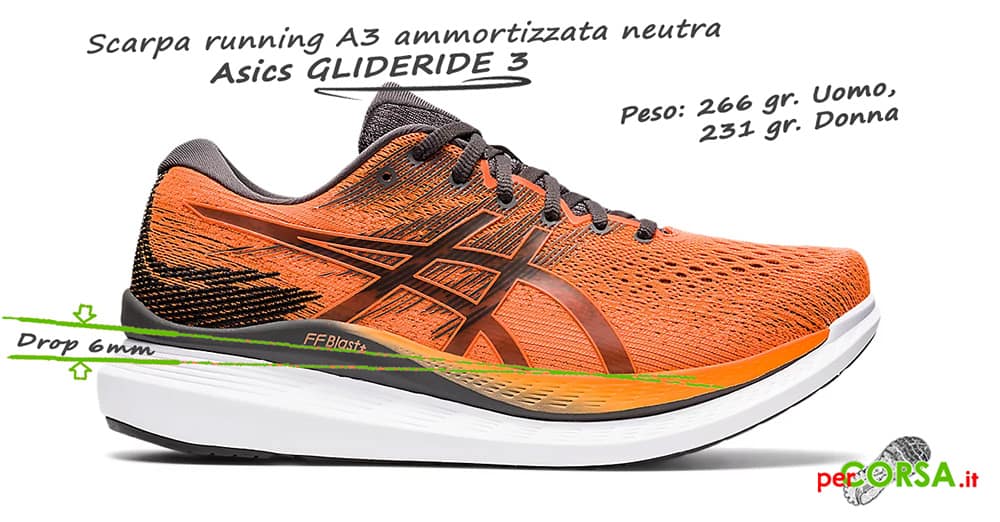 scarpa running asics glideride 3 scarpa running asics glideride 3