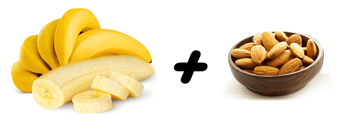 mangiare banana e mandorle Corsa per eliminare pancia