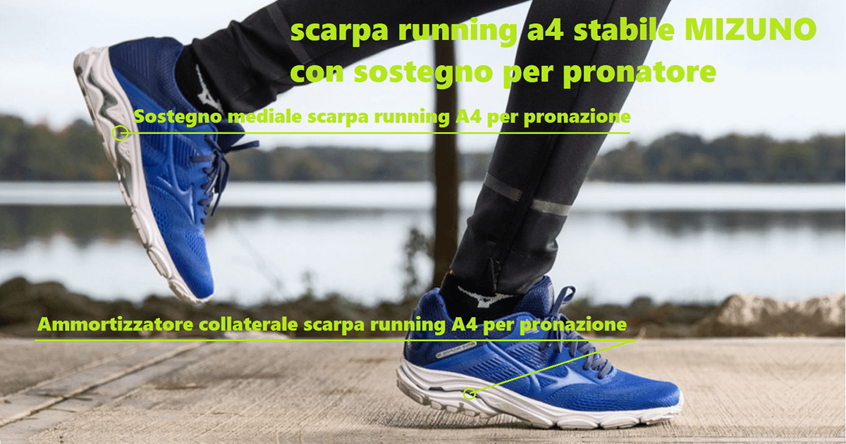 Scarpa running con supporto di stabilità scarpe con sostegno dell' arco plantare