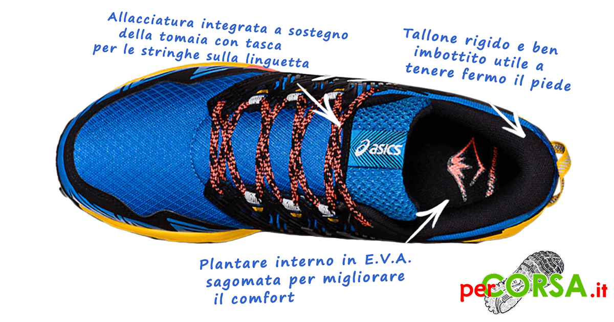 asics FujiTrabuco 8 calzatura corsa fuoristrada asics FujiTrabuco 8 tomaia calzatura