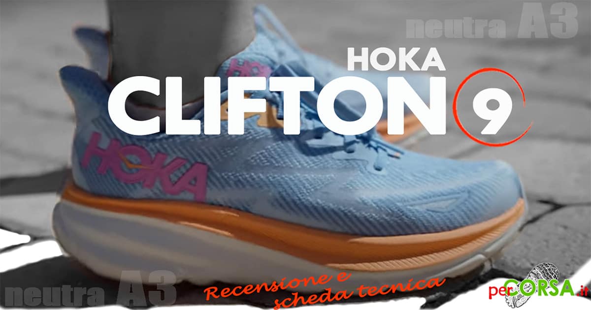 hoka clifton 9 recensione scheda tecnica