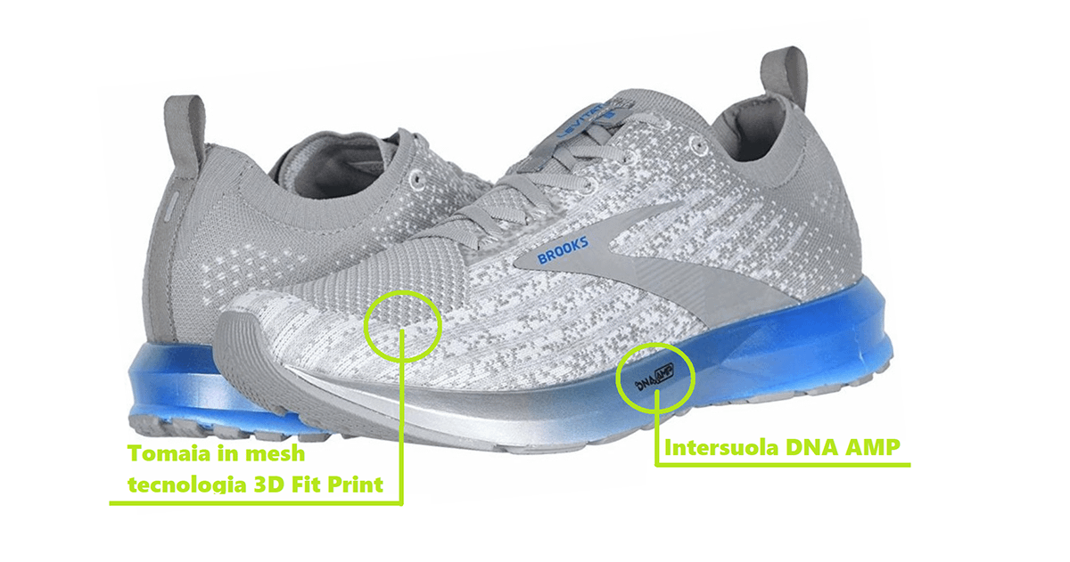 scarpe running Brooks A3 neutre ammortizzate DNA AMP scarpe running Brooks A3 neutre