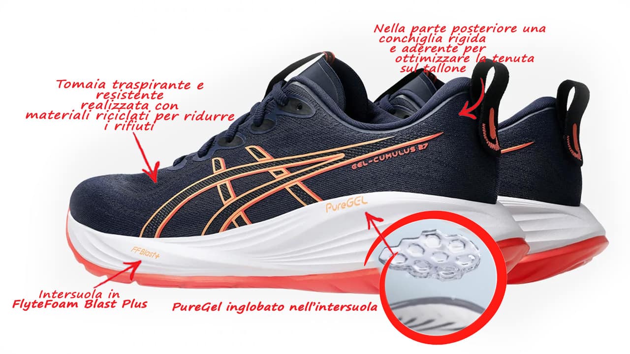 scarpa running gel cumulus 27 caratteristiche scarpa running gel cumulus 27 caratteristiche