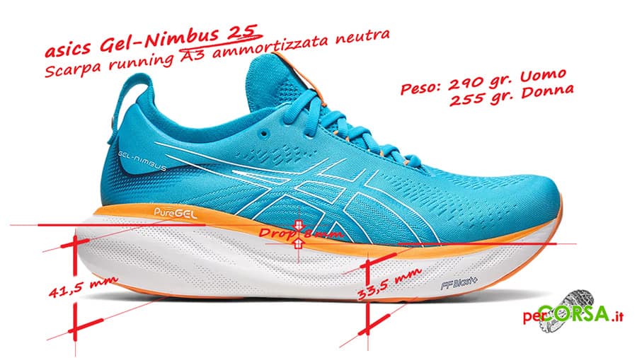 scarpa running asics gel nimbus 25 scarpa running asics gel nimbus 25